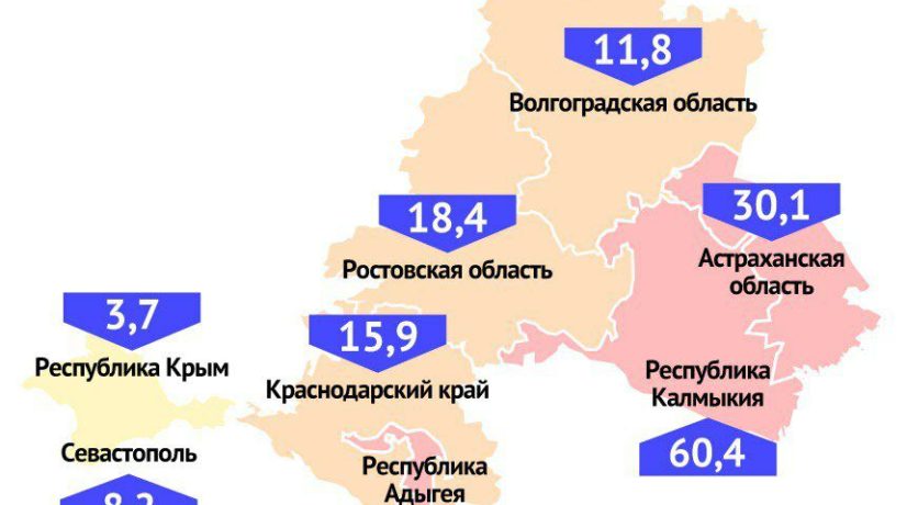 В Крыму самый низкий процент заболевших коронавирусом по ЮФО