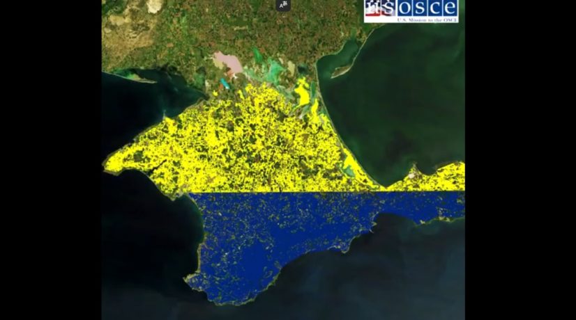 Миссия США ОБСЕ перепутала цвета флага Украины в заявлении о принадлежности Крыма