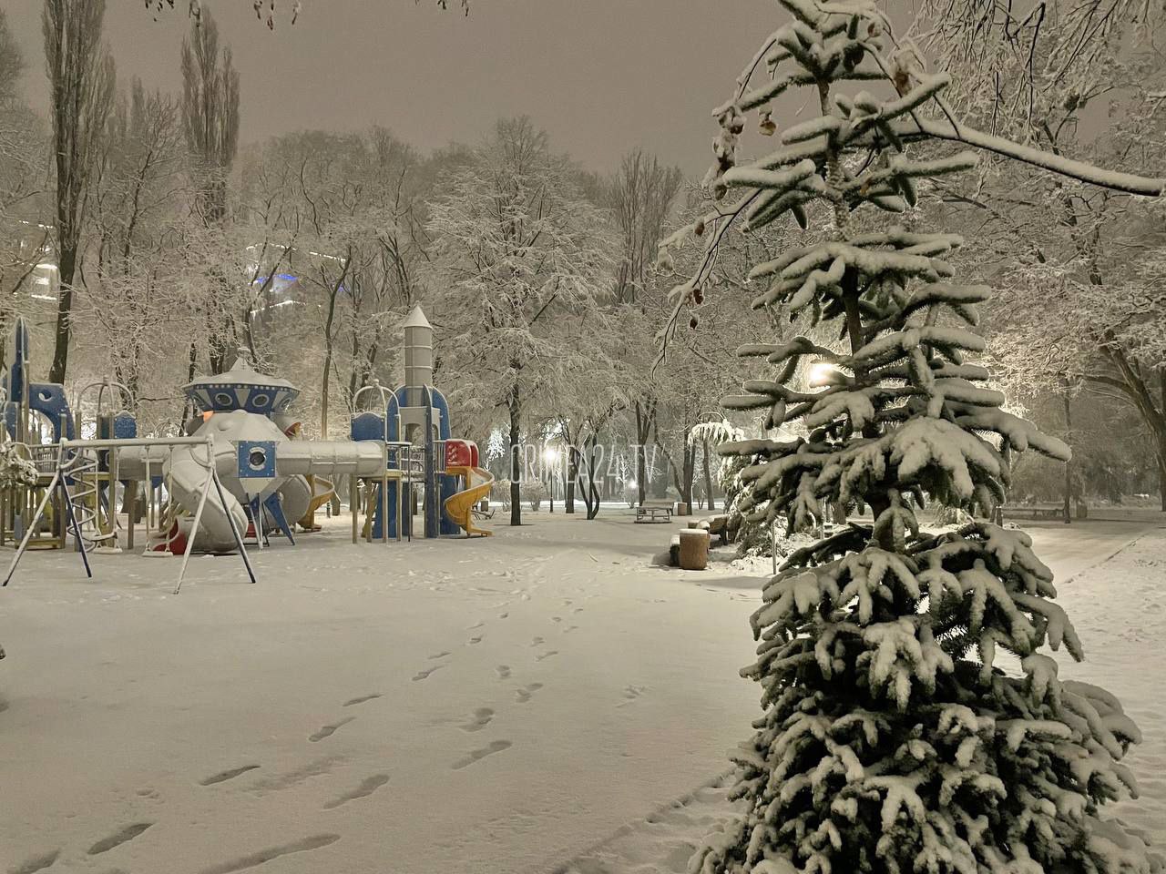 Первый снег в Крыму 2022
