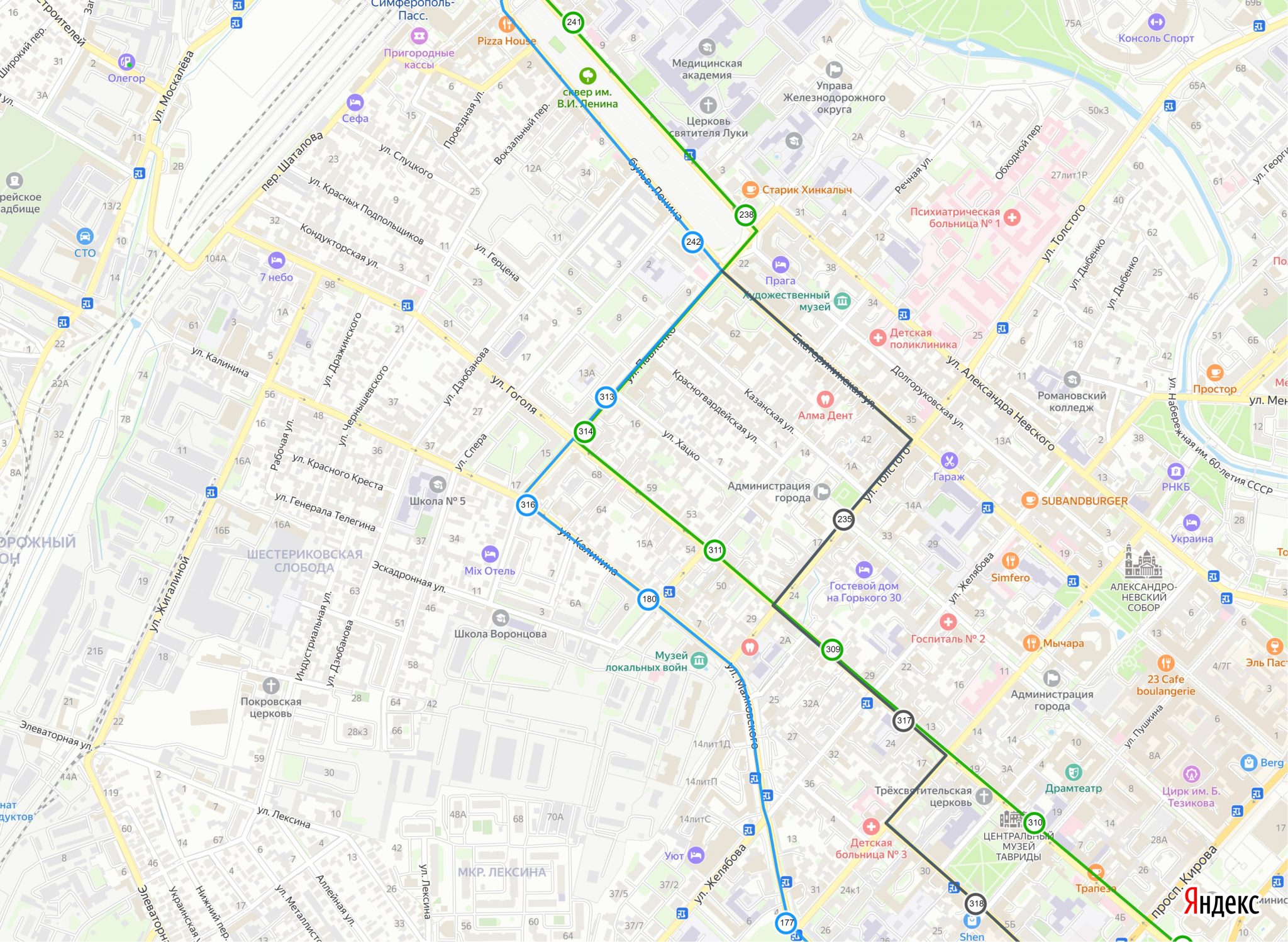 Карта маршруток симферополь онлайн движения в реальном времени